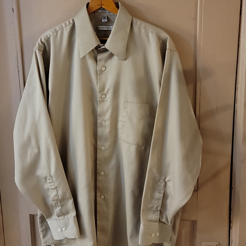 Geoffrey Beene Dress Shirt Sz 16 1/2 34/35 Sateen